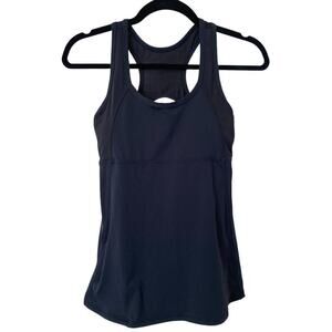 Black Fabletic Sports Bra Tank Top with Removable Padding - Size Extra Small